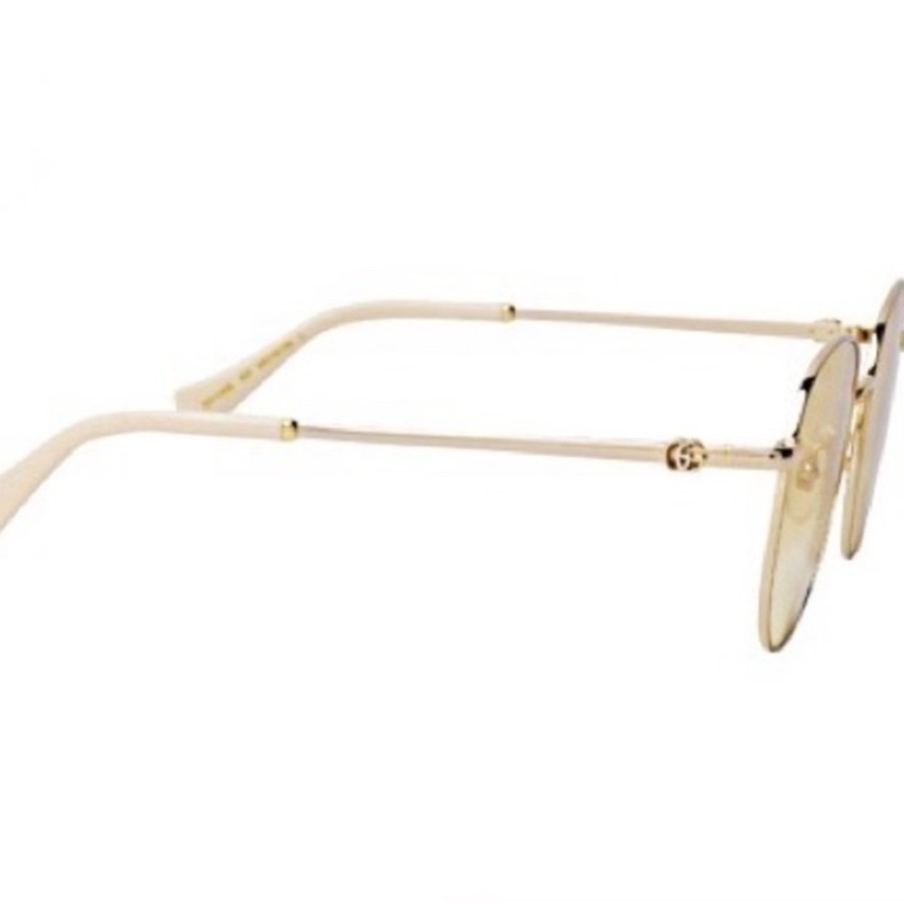 Gucci GG Sunglasses with Gold Frame and Amber Lenses NWT 💯 authentic - Picture 11 of 12